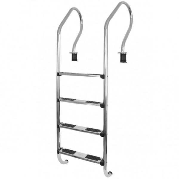 ESCALERA SEREMI 4 PELD. AC. INOX. VULCANO c/anclajes
