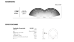 SUPERLED BLANCO 12W FRIO - ABS VULCANO - Imagen 2